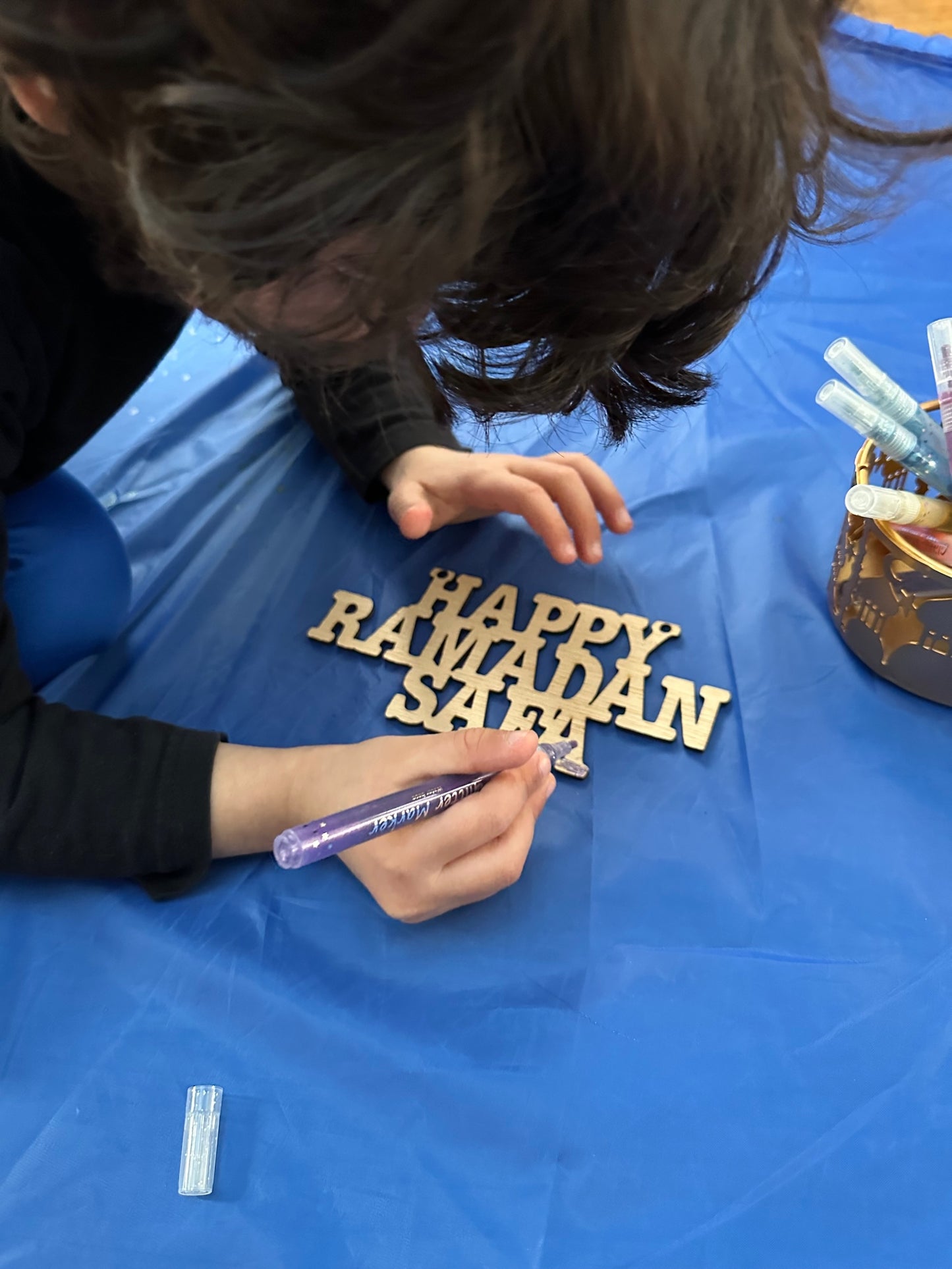 Custom Name Wooden Ramadan Coloring, Kids Name Wooden Coloring Activity For Ramadan