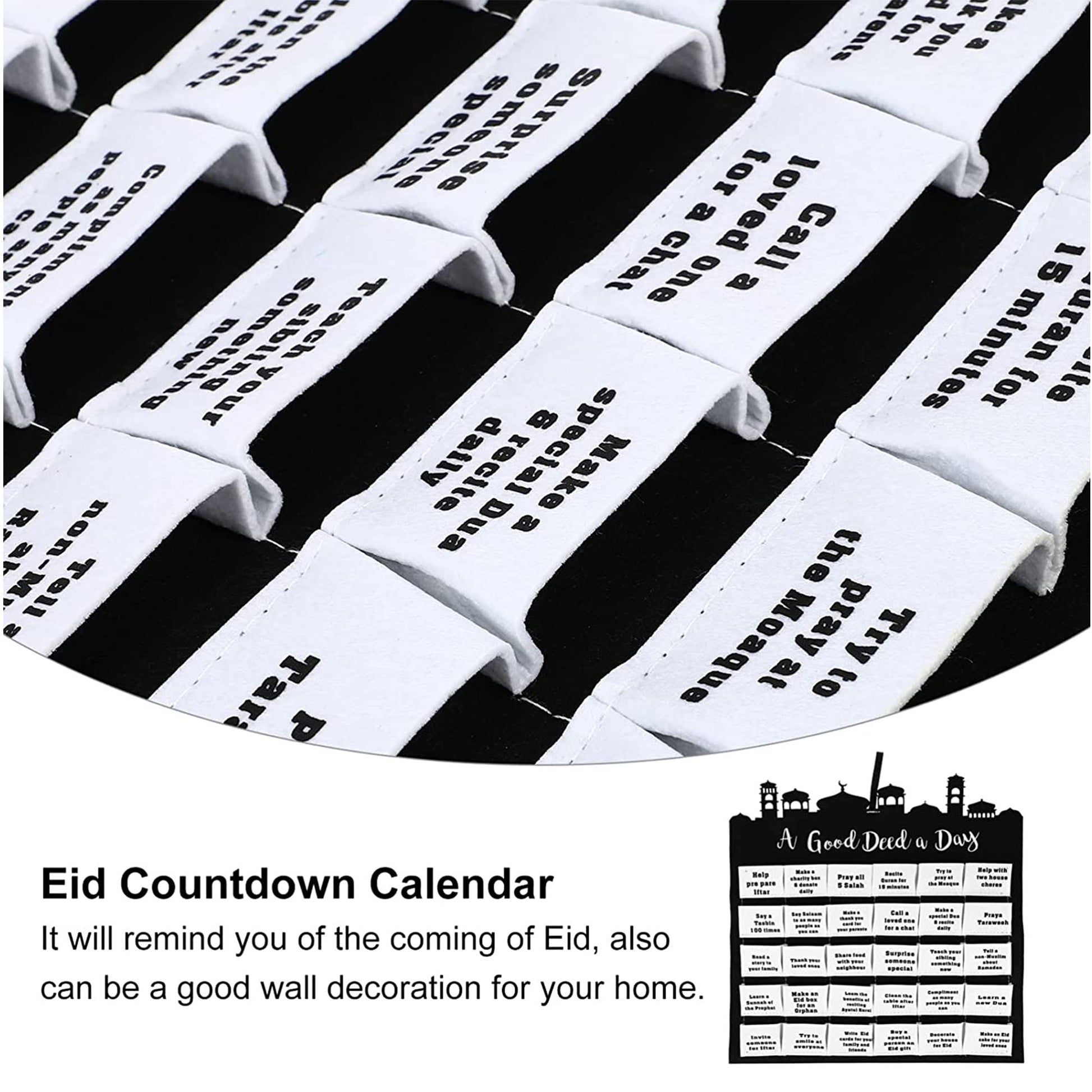 Countdown Ramadan Advent Calendar, Wall Hanging Ramadan Home Decoratio –  colorsoframadan
